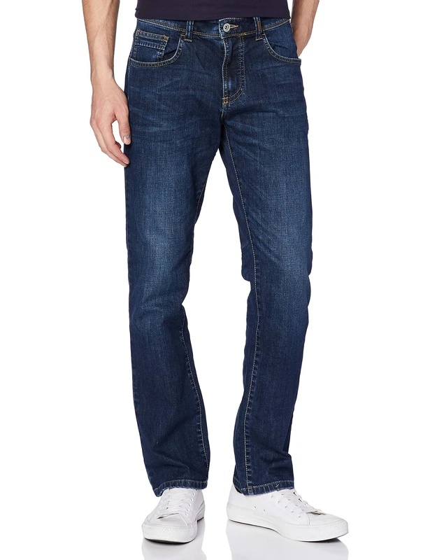 camel active Men's 5-Pocket Woodstock Bootcut Jeans, Blue, W34/L32