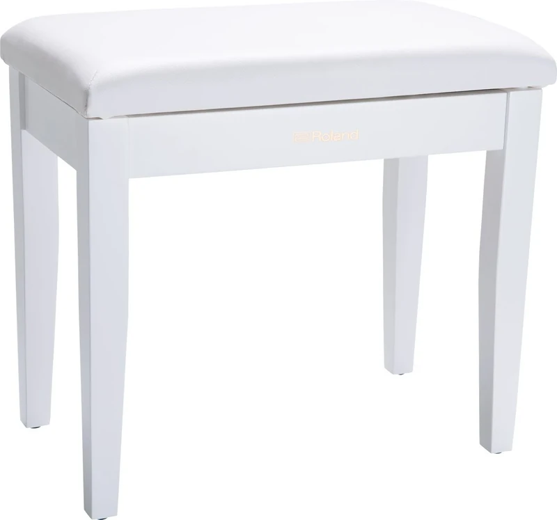 ROLAND RPB-100WH Piano Bench with Storage Compartment, White