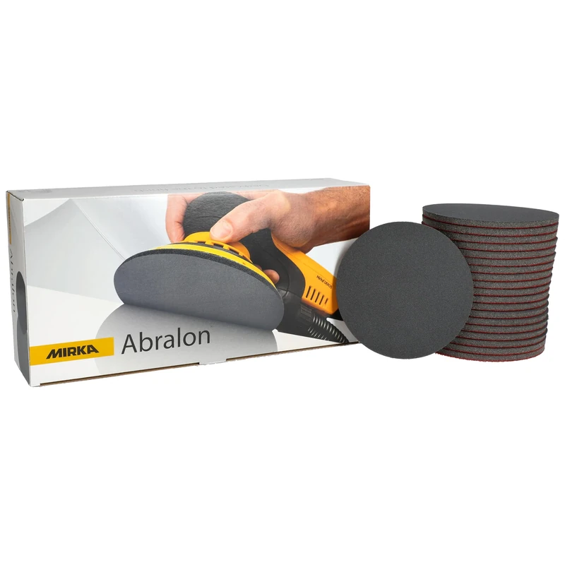 Mirka Abralon Sanding Discs/Polishing Discs Ø 125mm / Hook & loop / 600 grit / 20 pack/for sanding and polishing lacquer, wood, plastic