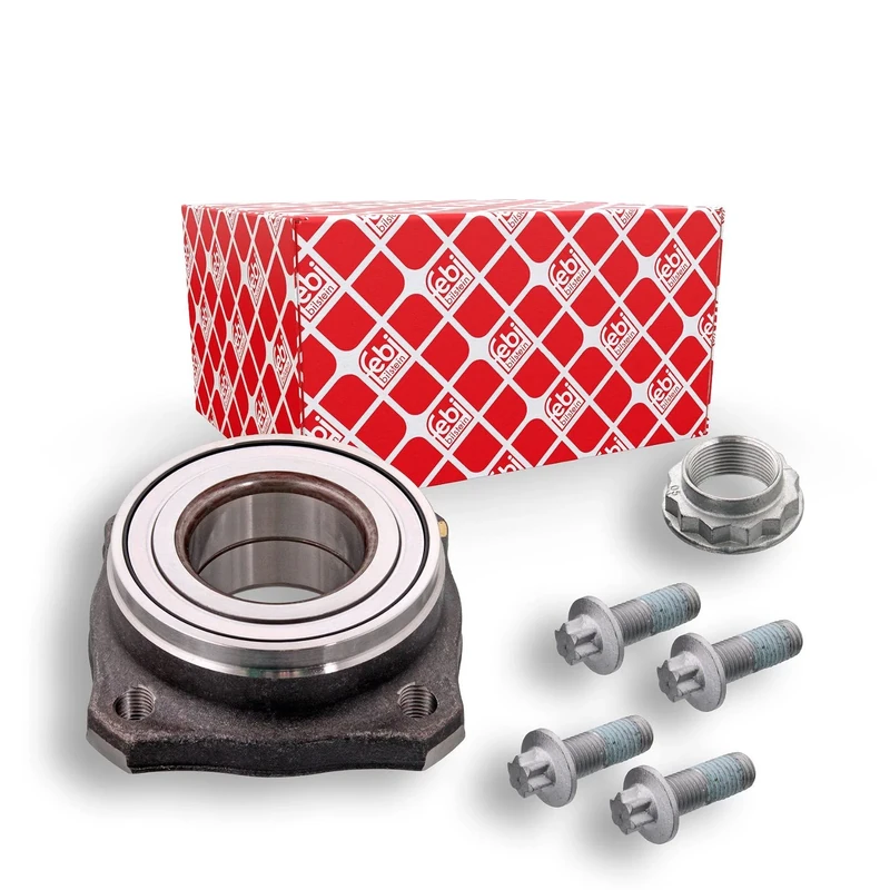 febi bilstein 102831 Wheel Bearing Kit with ABS sensor ring and additional parts, pack of one