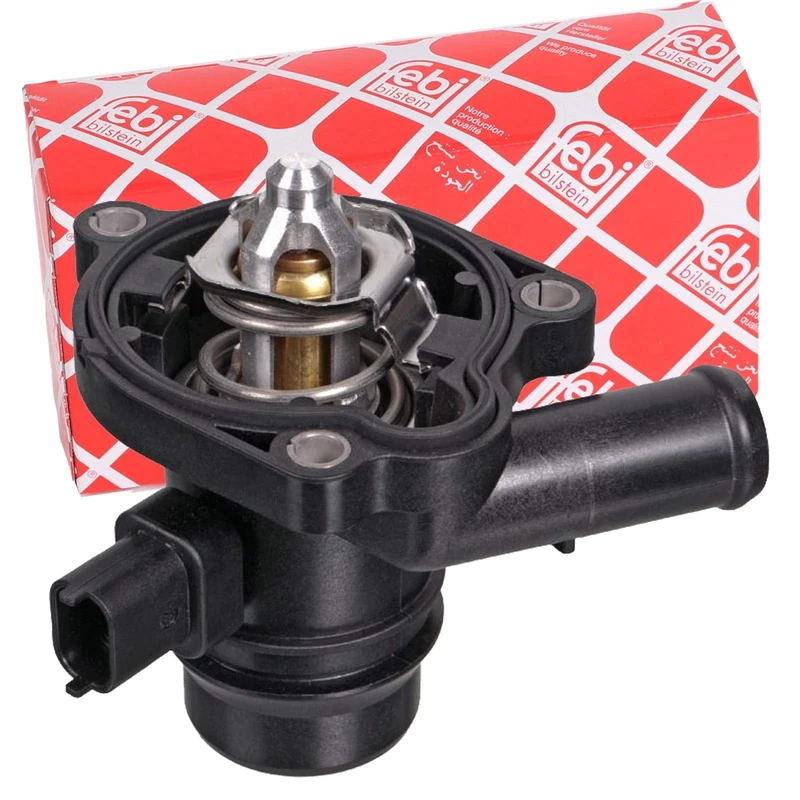 febi bilstein 103377 Thermostat with housing, seal and temperature switch, pack of one