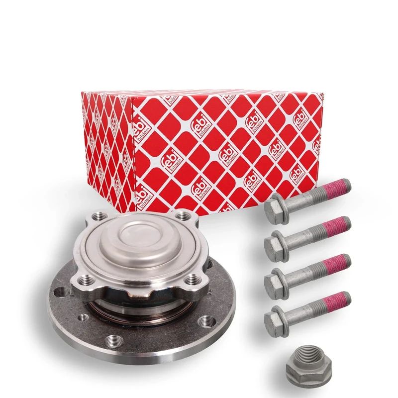 febi bilstein 102877 Wheel Bearing Kit with wheel hub and fastening screws, pack of one