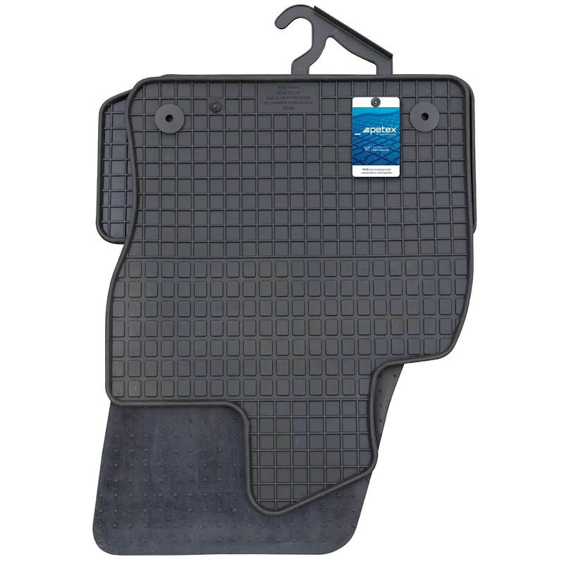 PETEX 20110 Rubber Mats for Karoq from 43040 Floor Mats Black Set of 4