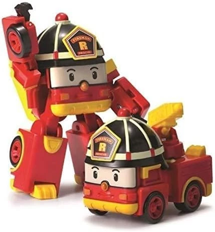 Robocar Poli Silverlit Roy Figure, Transforming Figure, Robot or Car, 10 cm, Age 3 Children's Series