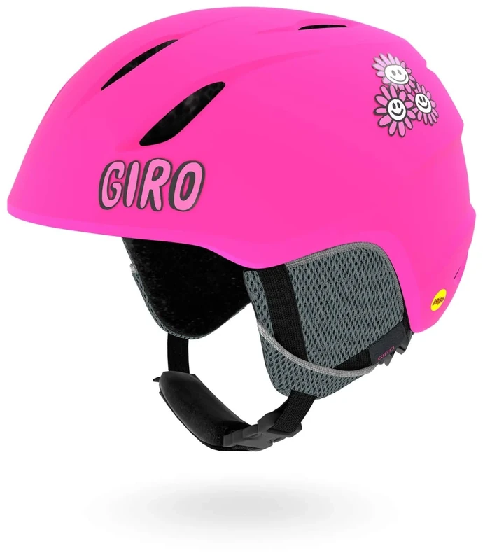 Giro GIRRJ Launch MIPS Snow Helmet - Matte Bright Pink Psych Blossom, XS 48.5-52cm
