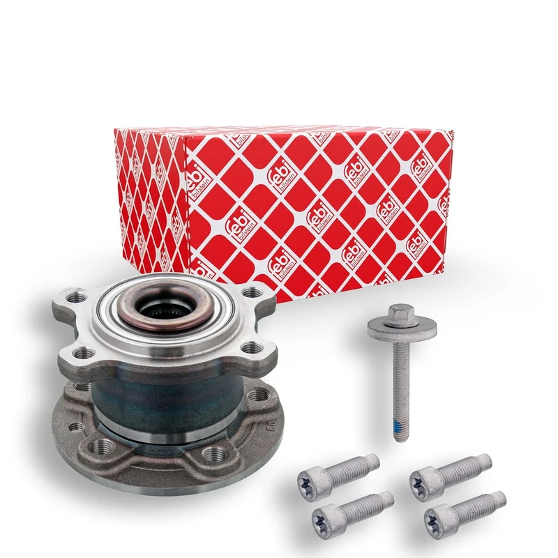 febi bilstein 102788 Wheel Bearing Kit with wheel hub and additional parts, pack of one