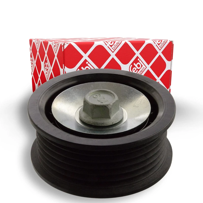 febi bilstein 103978 Idler Pulley for auxiliary belt, with screw, pack of one