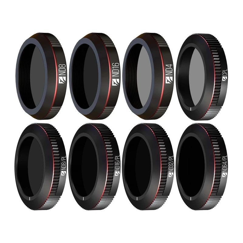 Freewell All Day – 4K Series – 8Pack ND4, ND8, ND16, CPL, ND8/PL, ND16/PL, ND32/PL, ND64/PL Camera Lens Filters Compatible With Mavic 2 Zoom/Mavic 2 Enterprise Drone
