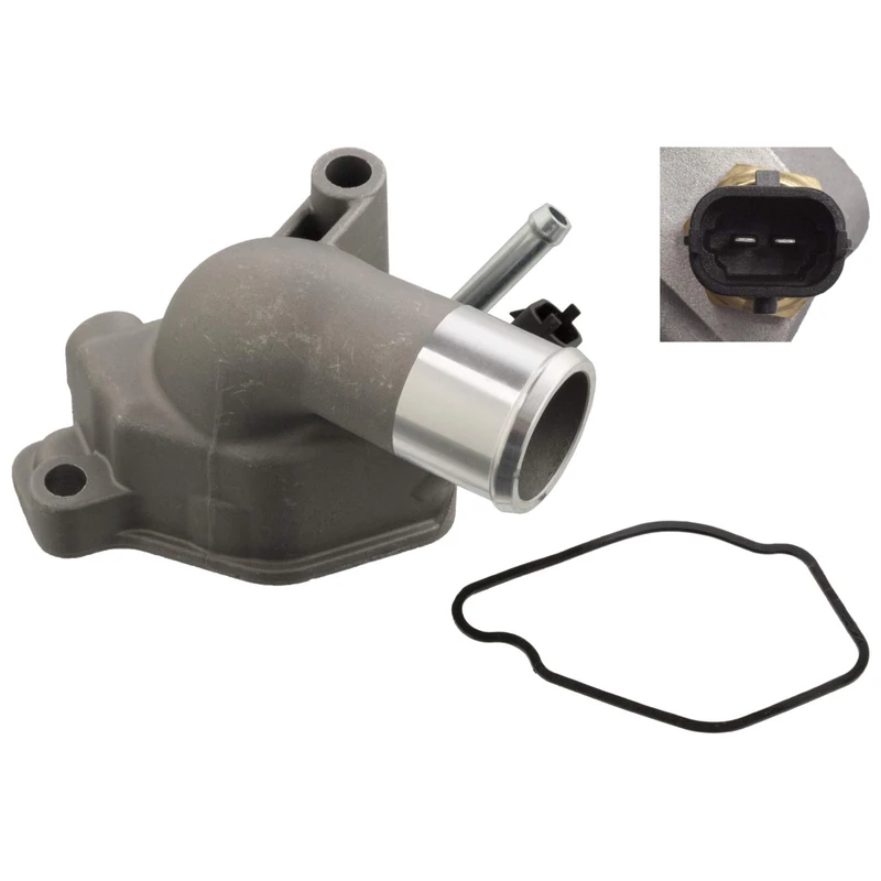 febi bilstein 103708 Thermostat with housing, seal and temperature switch, pack of one