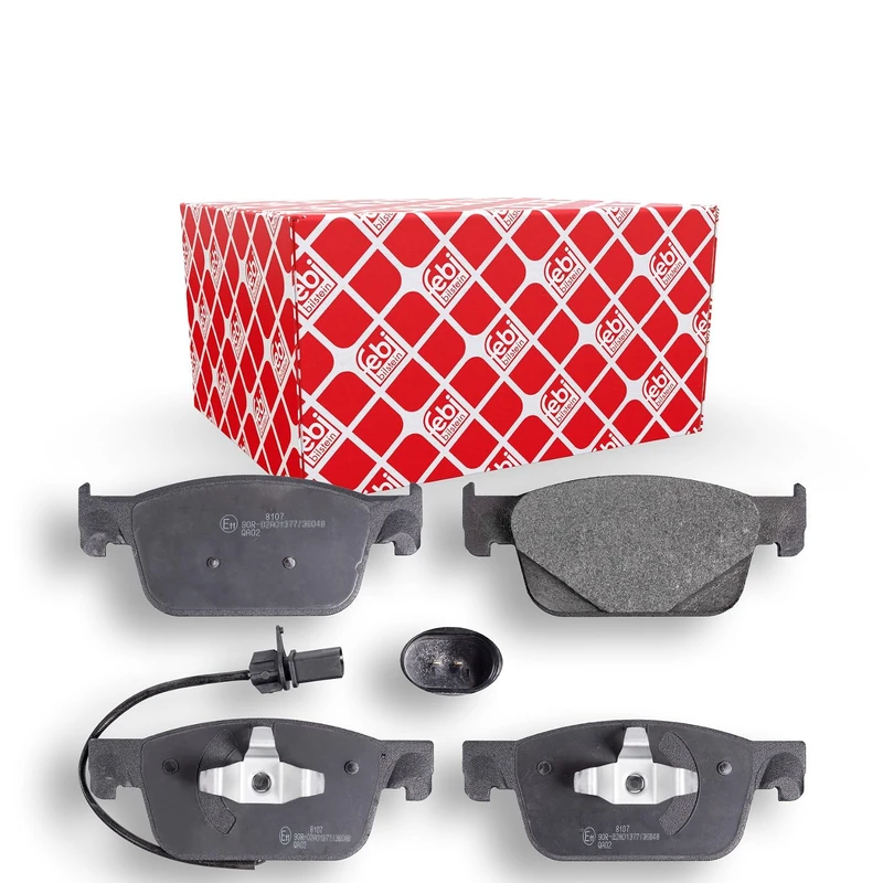 febi bilstein Brake Pad Set, 1 unit, Front, Alloy Steel, 2 Years Warranty - Image 1