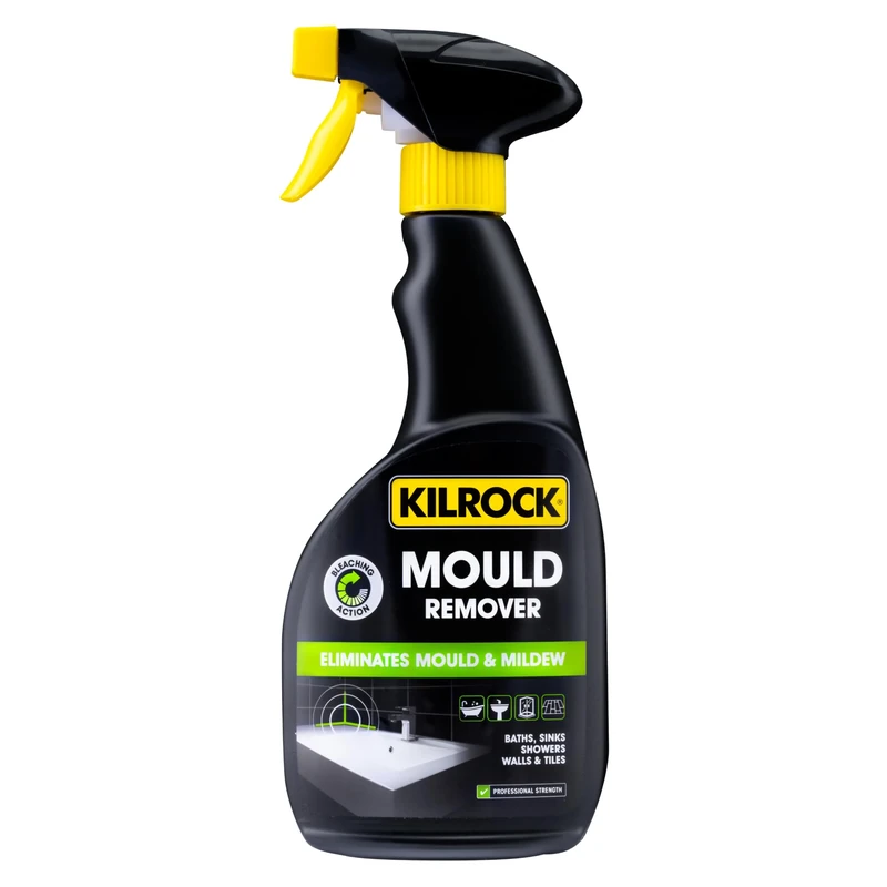 Kilrock Mould Remover Spray 500ml - Eliminates Mould & Mildew - Removes Mould from Tiles, Walls, Ceilings, Bathrooms, Kitchens, Basements, Balconies, Saunas, Sheds, Plant Boxes and Garden Ornaments