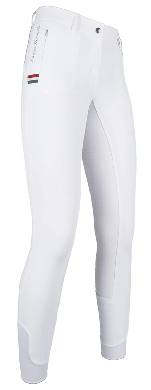 HKM 10417 LG Basic Italy Women's Riding Breeches Silicone Full Seat 17-48 White