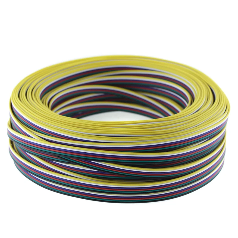 SeKi 6-Pin Ribbon Cable for RGBW + CCT LED Strips - 50 Metres - Image 1