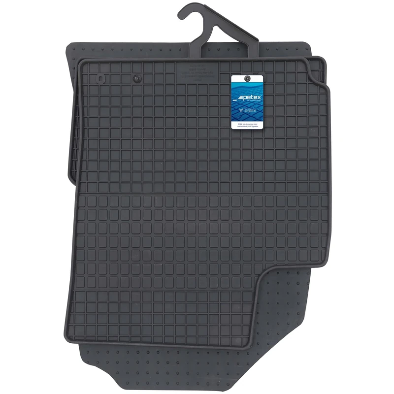 PETEX Rubber Mats for Kona from 11/2017 Floor Mats Black Set of 4