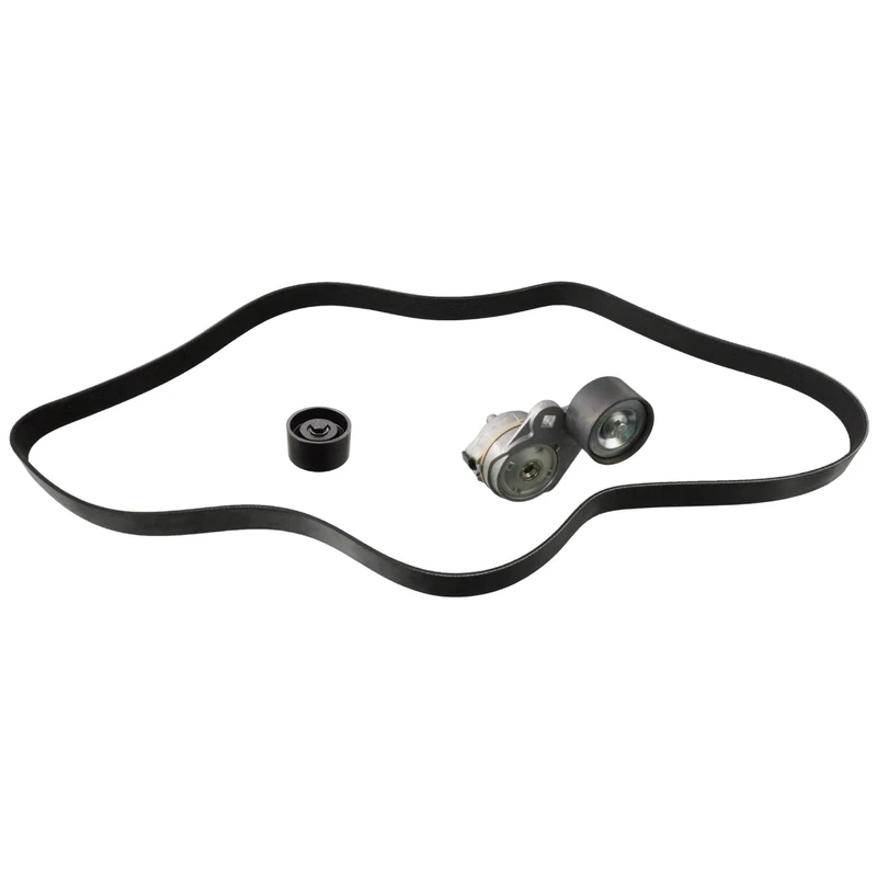febi bilstein 103882 Auxiliary Belt Kit with belt tensioner and idler pulley, pack of one