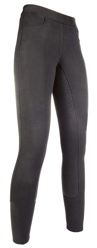 HKM SPORTS EQUIPMENT Reitleggings-Yvi-Silikon-vollbesatz Trouser, Black, 46