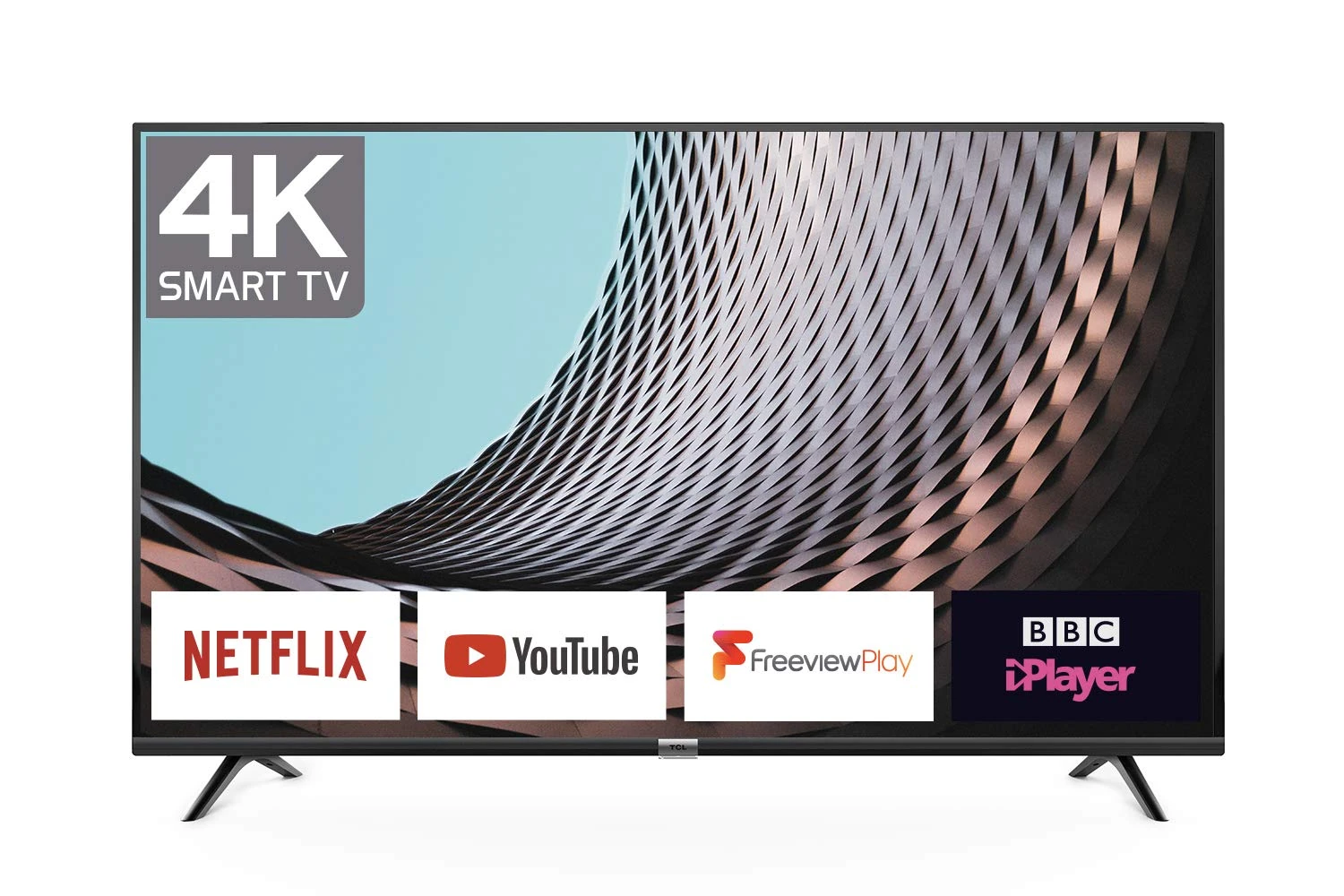TCL 55DP628 55-Inch 4K LED Ultra HD Smart TV - HDR10 / Freeview Play / BBC iPlayer / Netflix / YouTube, Work with Alexa, Wi-Fi, 3*HDMI, 2*USB Port, Black
