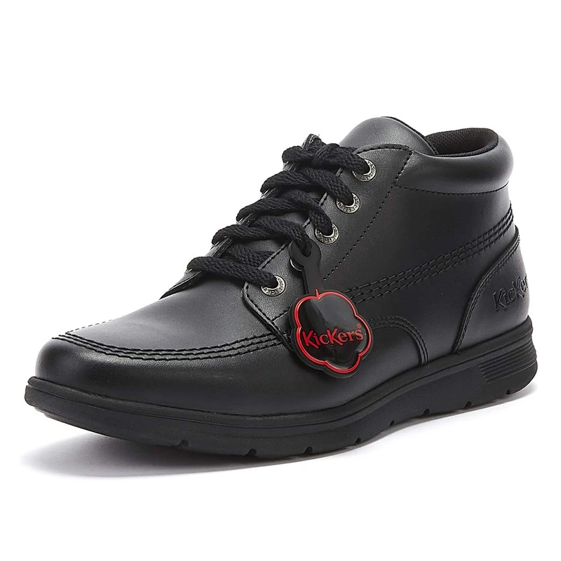 Kickers Kelland Lace Hi Black Leather Boots-UK 9 / EU 43