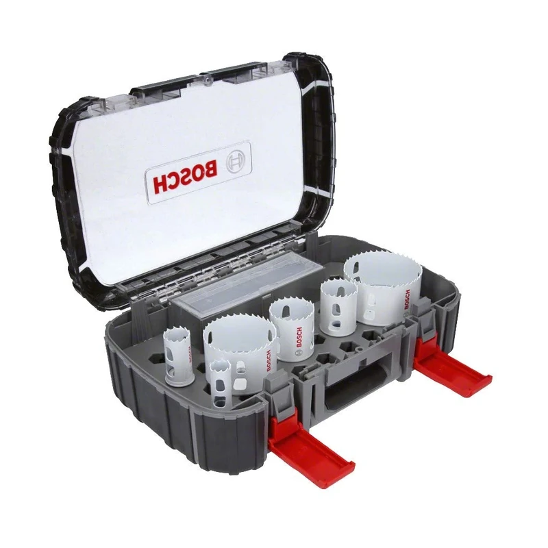 Bosch Accessories Professional 9 pcs. Hole Saw Progressor for Wood & Metal Set (for Electricians, Ã˜ 19-83 mm, Accessory Drill)