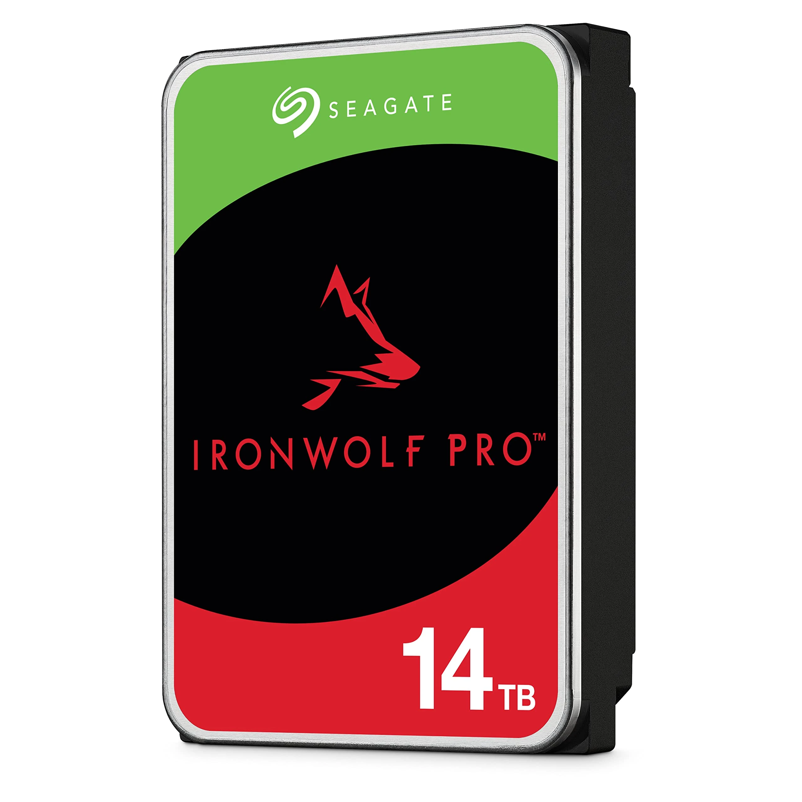 Seagate IronWolf Pro, 14 TB, NAS Internal Hard Drive, CMR 3.5 Inch, SATA 6 Gb/s 7,200 RPM, 256 MB Cache, for RAID Network Attached Storage, 3 years Rescue Services, FFP (ST14000NE0008)