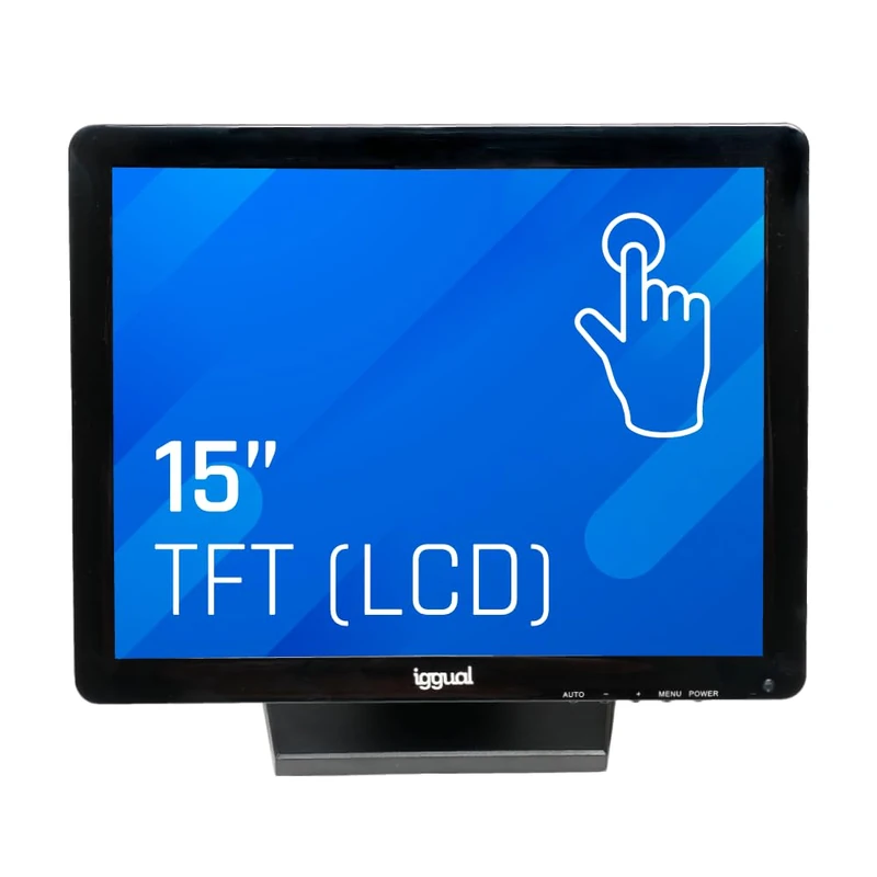 iggual IGG315750 15-Inch Touch Screen Monitor - 1024x768 Black - Image 1