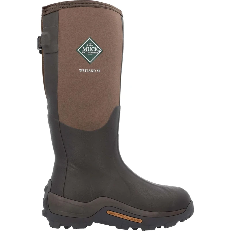 Muck Boots Men's Wetland XF Pull On Waterproof Wellington Boot, Brown, 12