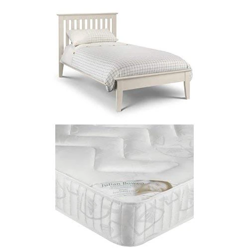 SALERNO SHAKER BED 90CM IVORY & DELUXE 90CM MATTRESS