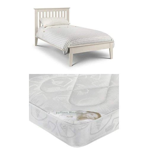 SALERNO SHAKER BED 90CM IVORY & PREMIER 90CM MATTRESS
