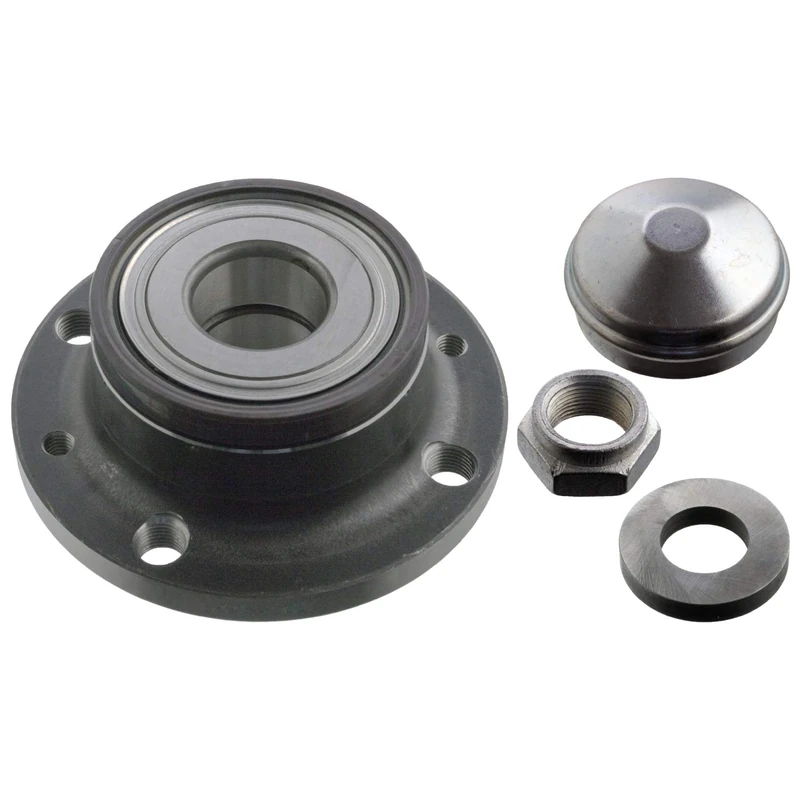 febi bilstein 103780 Wheel Bearing Kit with wheel hub, axle nut and dust cap, pack of one