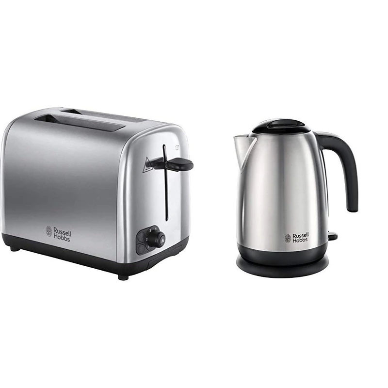 Russell Hobbs Adventure Toaster and Brushed Kettle Bundle