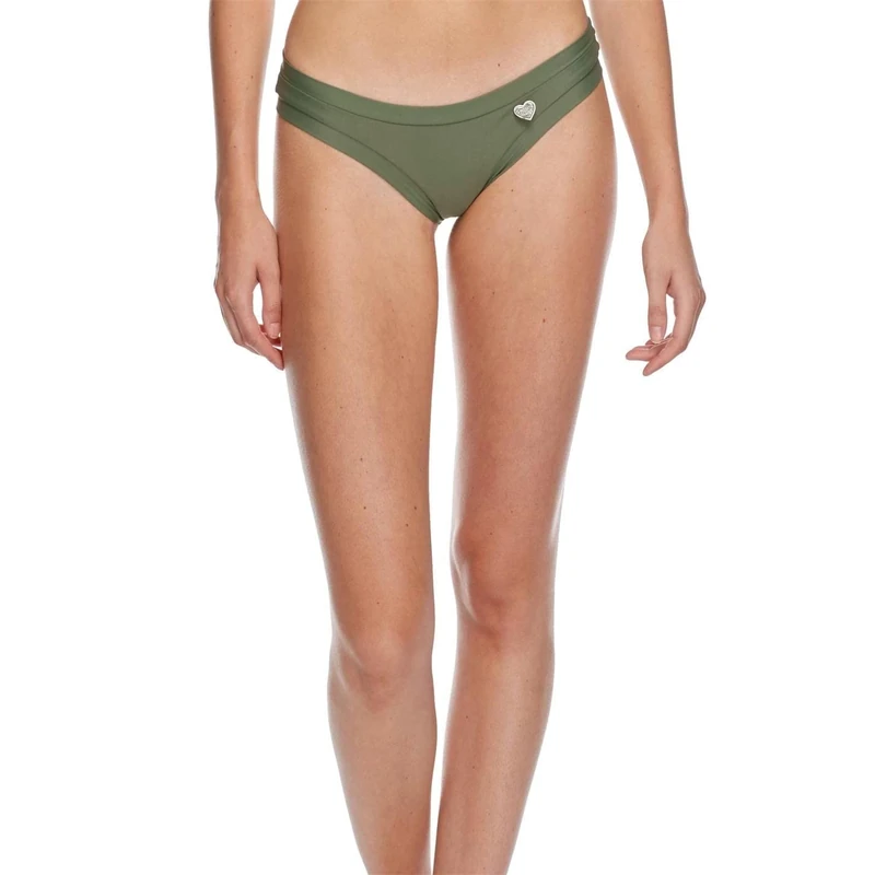 Body Glove Women's Smoothies Audrey Solid Low Rise Bikini Bottom Swimsuit, Smoothies Cactus, X-Large