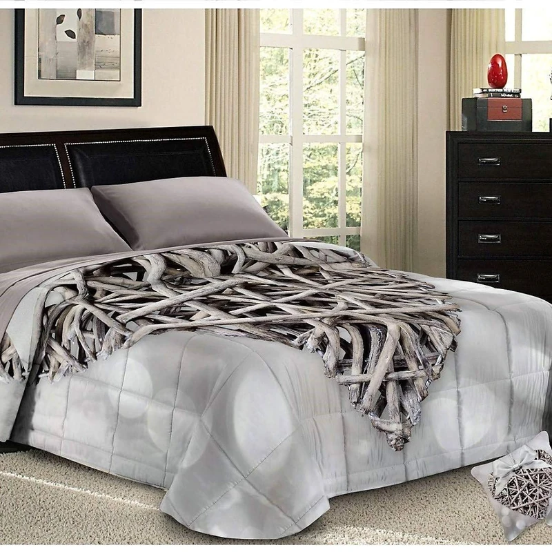 PETTI Artigiani Italiani, Hypoallergenic, Microfiber, Cozy and Warm, Printed Duvet, 100% Made in Italy, Love, Bed 90 (80/90 x 190/200)