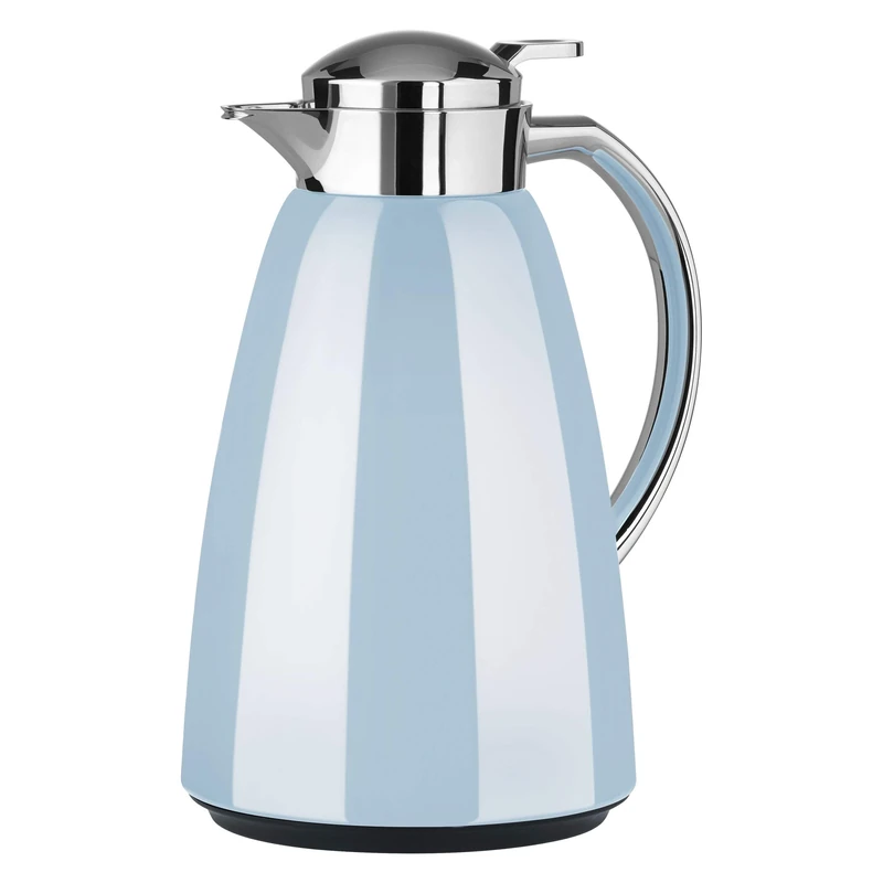 Emsa Campo F41304 Vacuum Jug | 1 L Capacity | Quick Tip Closure | 100% Leak-Proof | 12 Hours Warm, 24 Hours Cold | Premium Stainless Steel | Easy to Clean | Pastel Blue