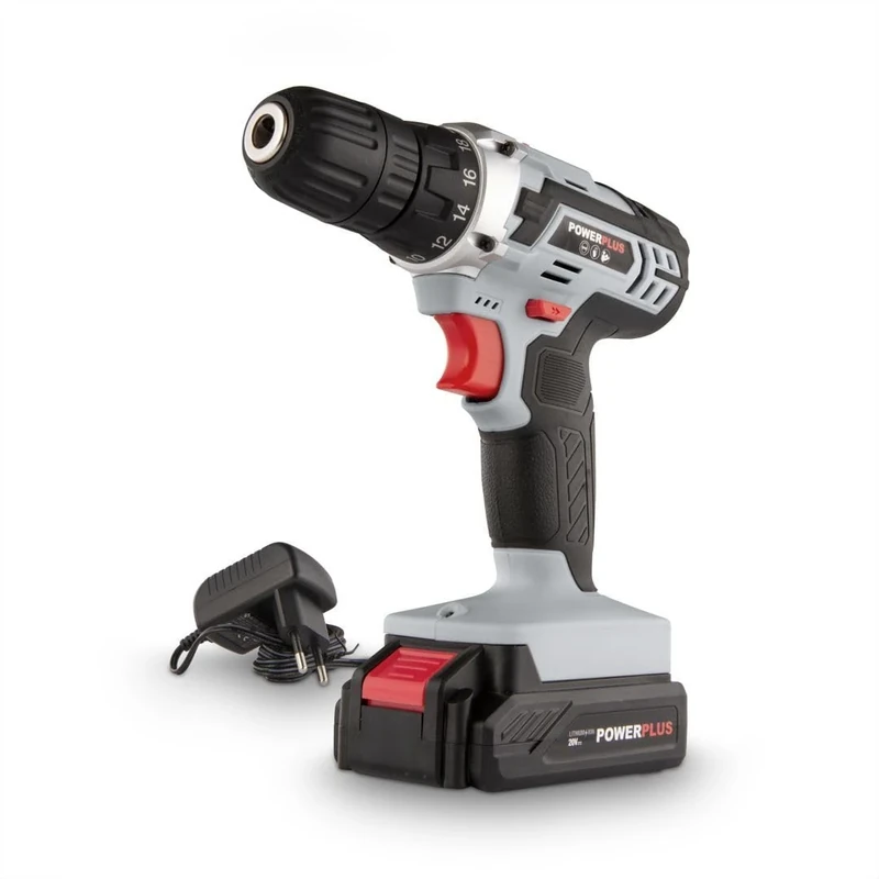 POWER plus POWC1071 20V Li-Ion Cordless Drill Grey