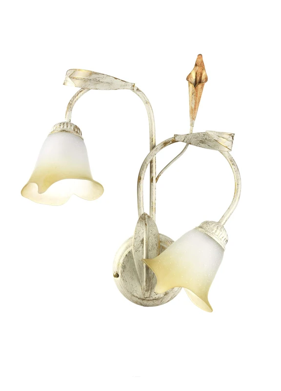 ONLI Wall Light with 2 Lights in Metal Ivory and Gold