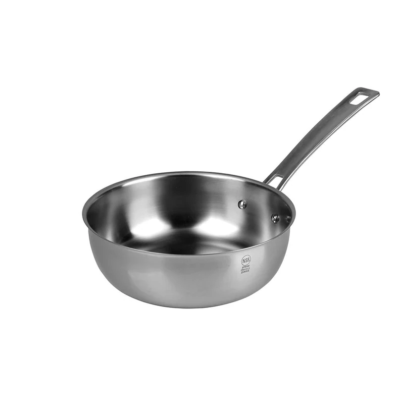 Sitram Hotel, Restaurant, Catering, Riveted (HORECA R) Stainless Steel Sauté Pan, 8" Conical Sautuese