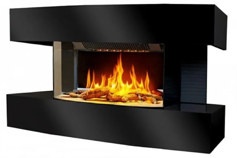 Chemin'Arte - Medium Lounge Design Electric Fireplace - Black - Designed in France
