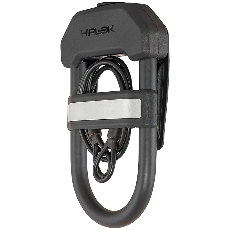 Hiplok DXC Unisex Shackle Lock with Additional Steel Cable