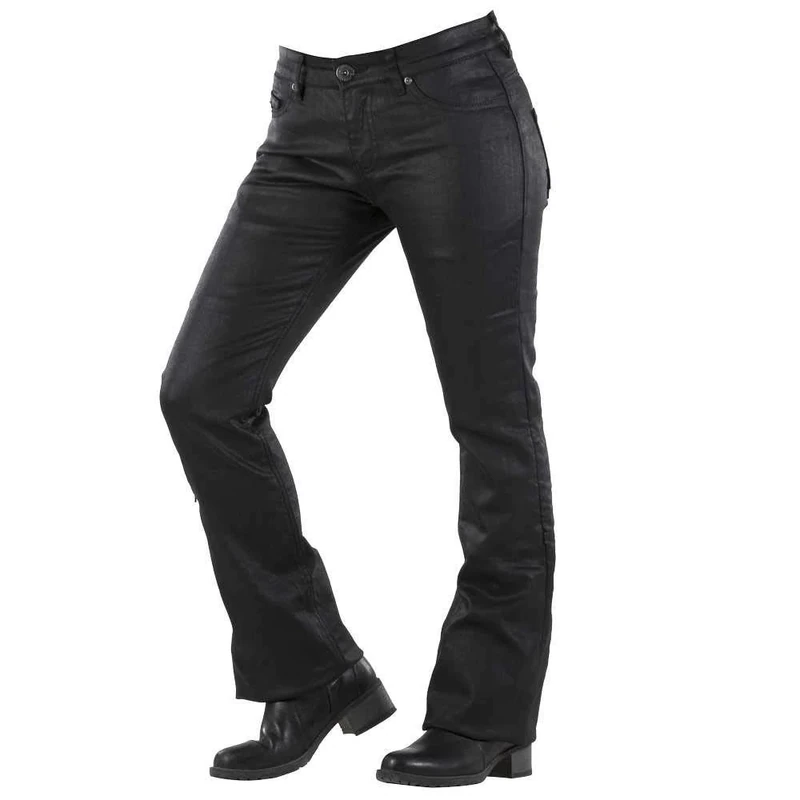 Overlap Harlow Black Waxed Jeans Lady HOMOLOGATED Urban