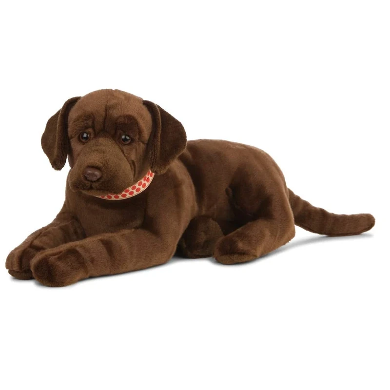 Living Nature Giant Chocolate Labrador, Realistic Soft Cuddly Dog Toy, Naturli Eco-Friendly Plush, 60cm - Image 1