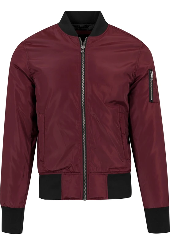 Urban Classics Men's 2-Tone Bomber Jacket, Multicolour (Burgundy/Black 00619), XXXXXL