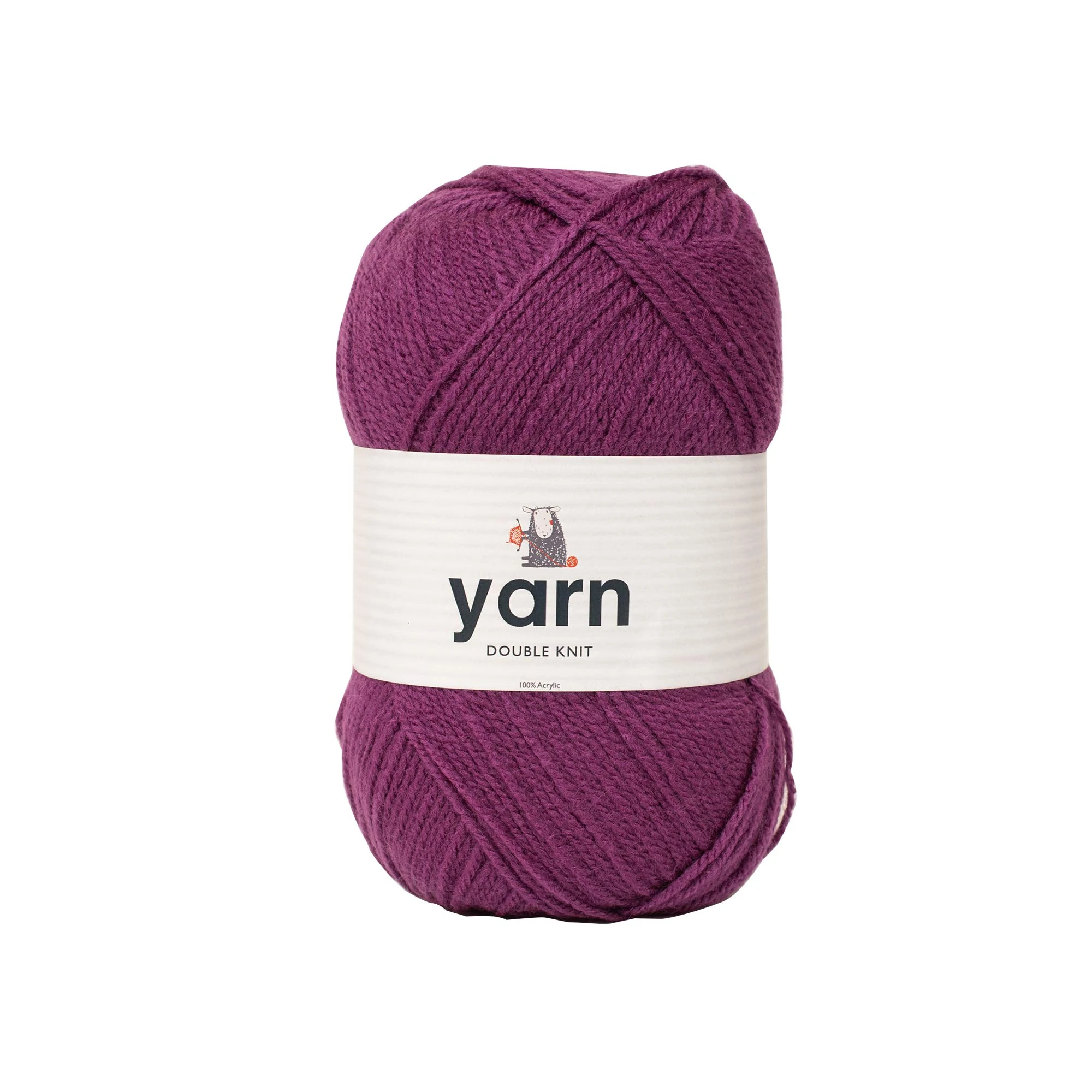 Korbond DK Plum Yarn - 100g Acrylic Wool - Lightweight, Hypoallergenic & Durable Double Knit Crochet Yarn Knitting Wool (290m Total)