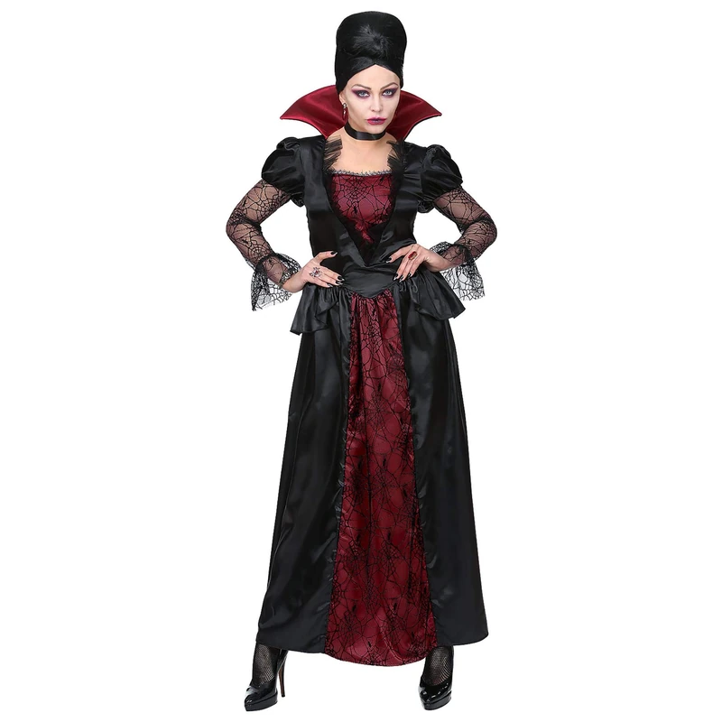 Widmann - Vampire costume, dress, collar, bat, blood sucker, night ghost, theme party, carnival, Halloween
