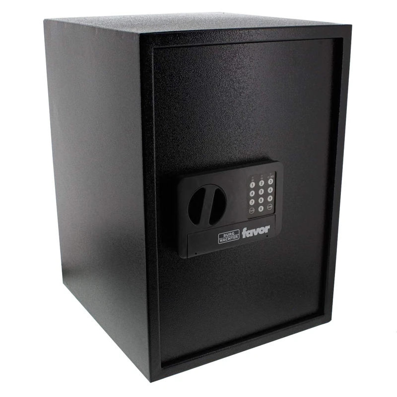 BURG-WÄCHTER Favor S9 E Home Safe, Electronic Combination Lock incl. Batteries, Self-Programmable, Black