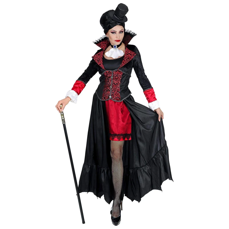 Widmann 07993 Women's Vampire Lady Costume, Black/Red, L