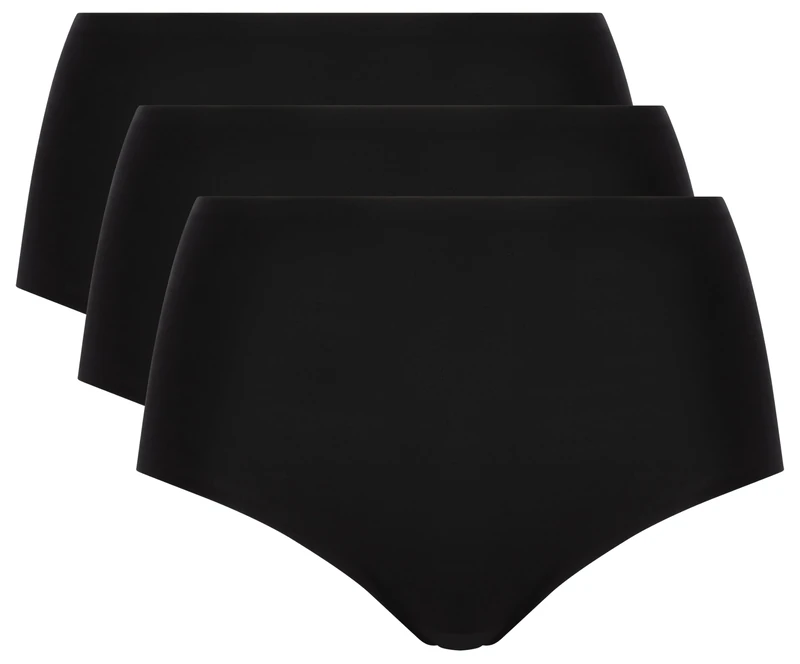 Chantelle Women's, SOFTSTRETCH, Panty (Pack X3), Women's invisible lingerie, Black (Schwarz 11), One Size