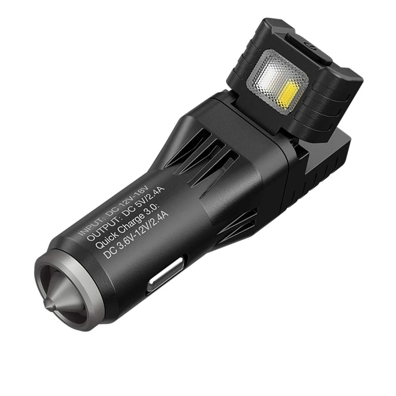 Nitecore VCL10 - Modern Minimalist USB Car Charger with LED Flashlight - Image 1