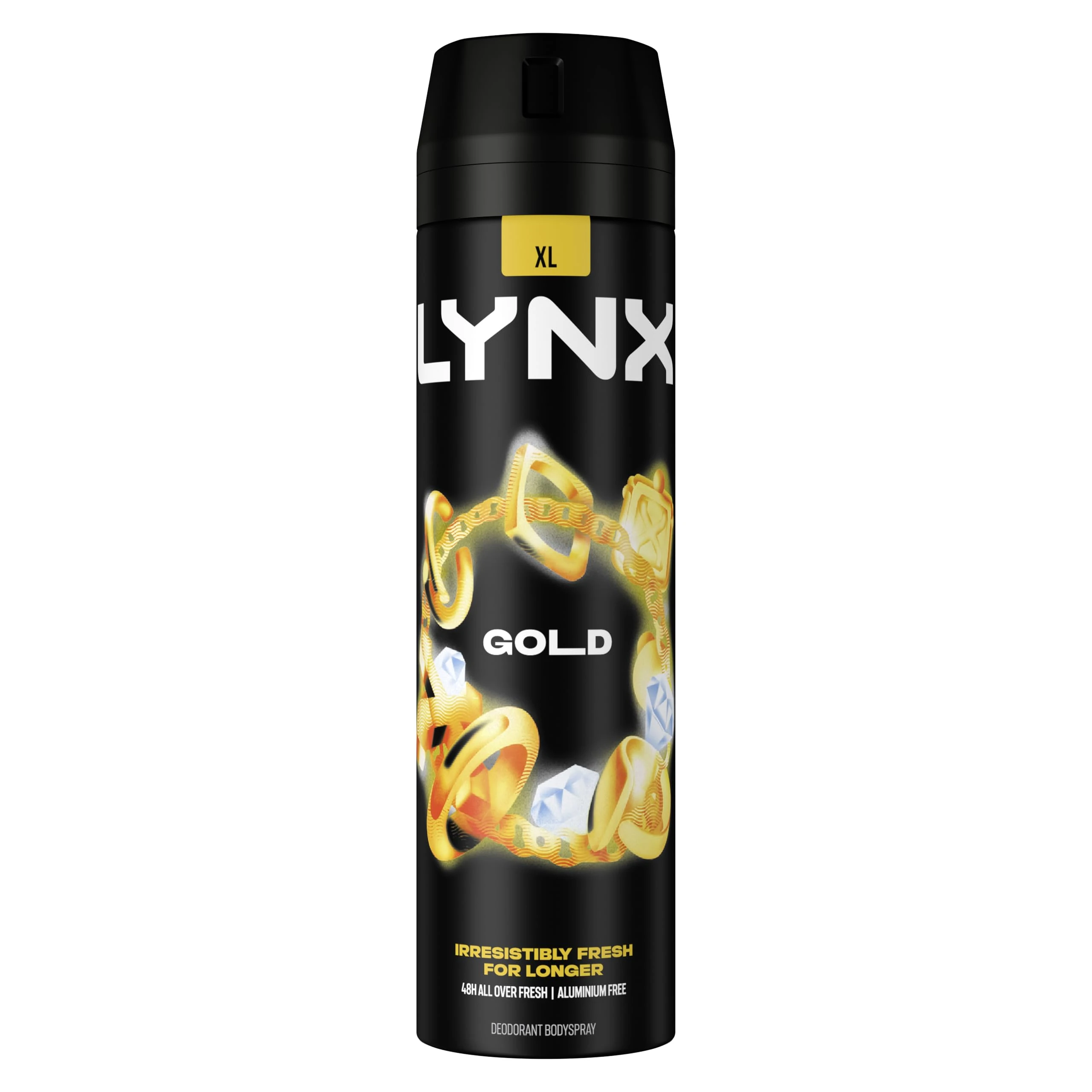Lynx Men Gold Deodorant Body Spray with an oud wood & fresh vanilla scent with 48 hours of odour busting, high defnition fragrance 200 ml, Pack of 6 (Packing may vary)
