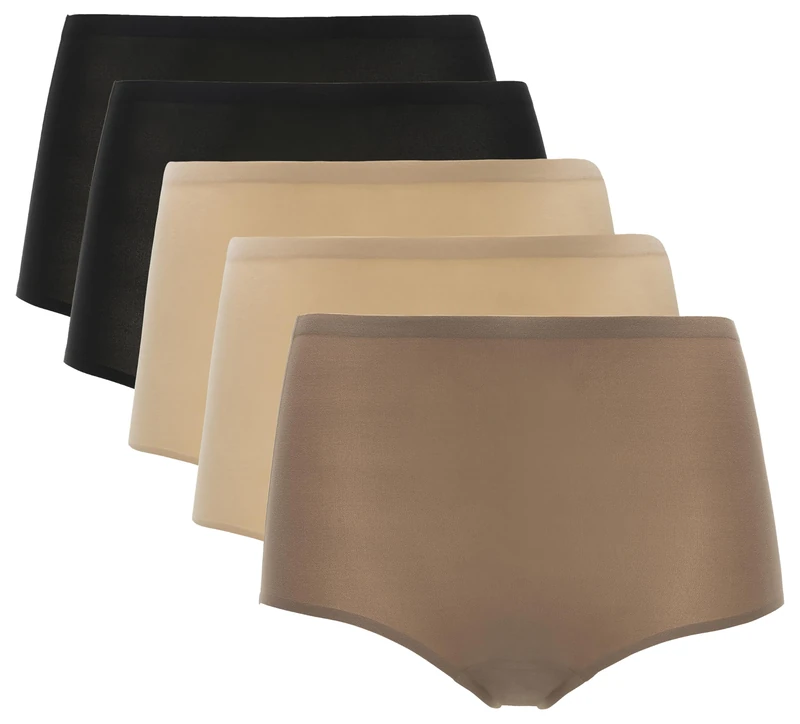 Chantelle Women's, SOFTSTRETCH, Panty (Pack X5), Women's invisible lingerie, Multicolour (Generi 99), One Size