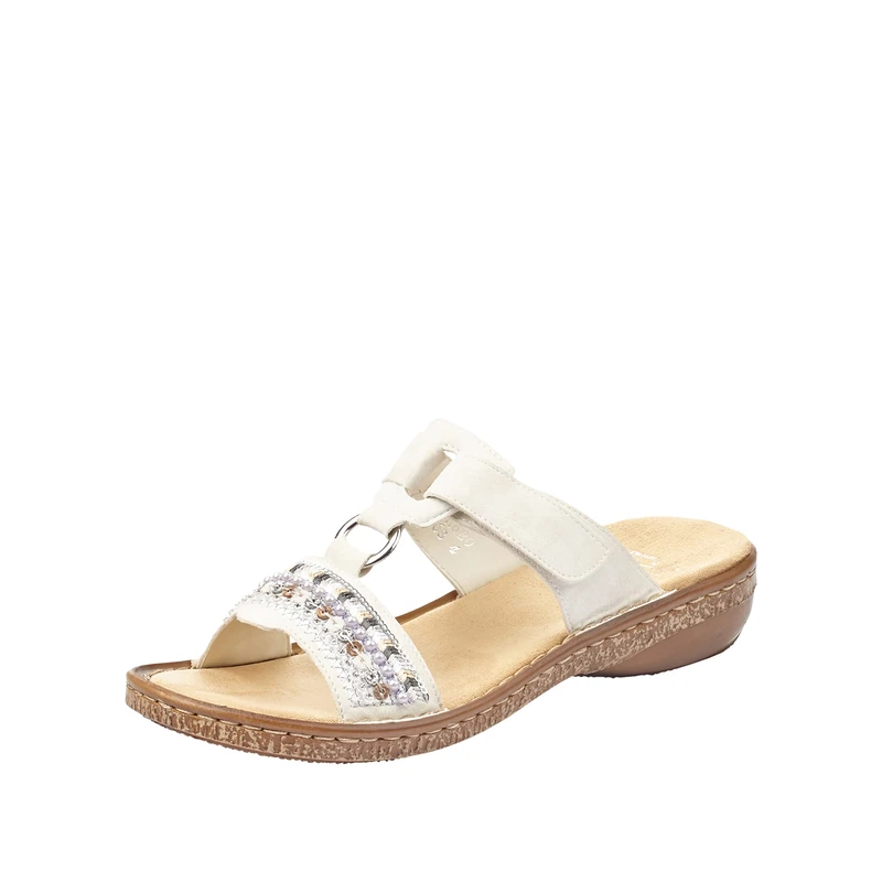 Rieker Women's Frühjahr/Sommer 628m6 Mules, White Beige, 4 UK